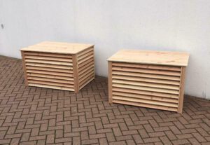 Airco ombouw kast van Douglashout Airco ombouw kast van Douglashout